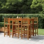 Bar Stools 6 pcs Solid Wood Acacia