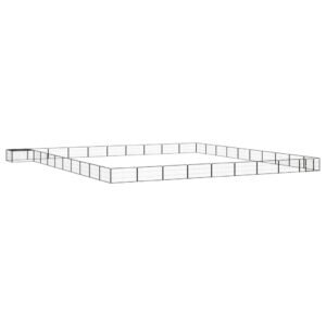 40-Panel Dog Playpen Black 100x50 cm Powder-coated Steel