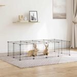 20-Panel Pet Cage with Door Black 35x35 cm Steel