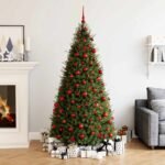 111 Piece Christmas Bauble Set Red Polystyrene