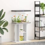 Aquarium Stand White 60x30x60 cm Engineered Wood