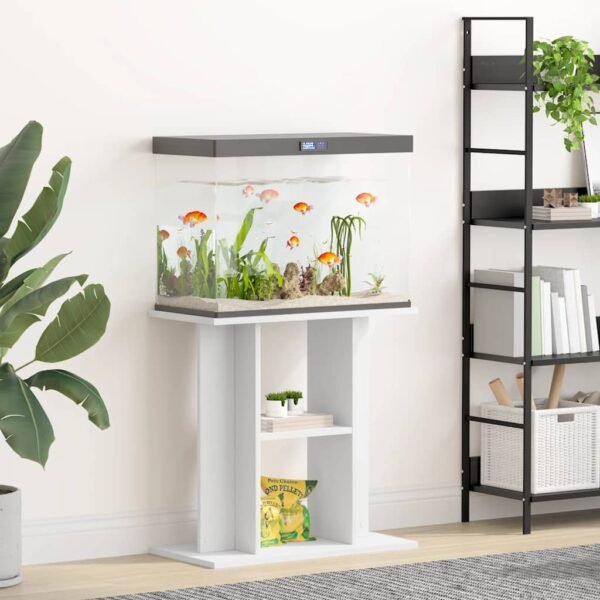 Aquarium Stand White 60x30x60 cm Engineered Wood