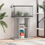 Aquarium Stand Grey Sonoma 60x30x60 cm Engineered Wood