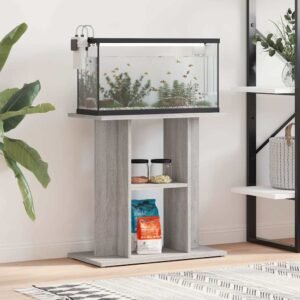 Aquarium Stand Grey Sonoma 60x30x60 cm Engineered Wood