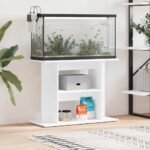 Aquarium Stand White 80x35x60 cm Engineered Wood