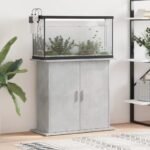 Aquarium Stand Concrete Grey 81x36x73 cm Engineered Wood