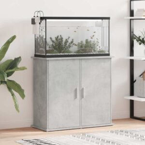 Aquarium Stand Concrete Grey 81x36x73 cm Engineered Wood