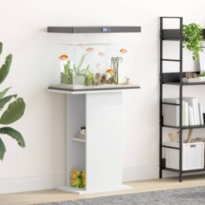 Aquarium Stand White 60.5x36x72.5 cm Engineered Wood