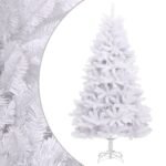 Artificial Hinged Christmas Tree with Stand White 180 cm
