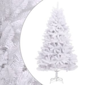 Artificial Hinged Christmas Tree with Stand White 180 cm