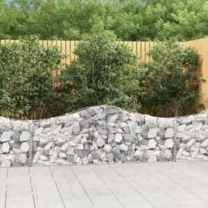 Arched Gabion Baskets 5 pcs 200x30x60/80 cm Galvanised Iron
