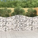 Arched Gabion Baskets 4 pcs 200x30x100/120 cm Galvanised Iron