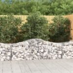 Arched Gabion Baskets 8 pcs 200x50x60/80 cm Galvanised Iron