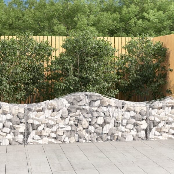 Arched Gabion Baskets 8 pcs 200x50x60/80 cm Galvanised Iron