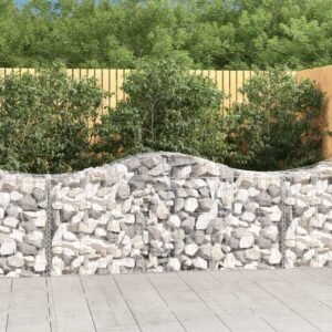 Arched Gabion Baskets 11 pcs 200x50x80/100 cm Galvanised Iron
