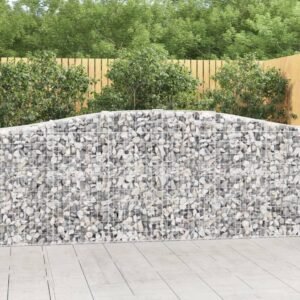 Arched Gabion Baskets 8 pcs 400x50x100/120 cm Galvanised Iron
