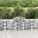 Arched Gabion Baskets 6 pcs 200x50x80/100 cm Galvanised Iron