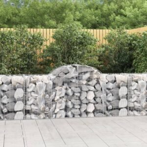 Arched Gabion Baskets 6 pcs 200x50x80/100 cm Galvanised Iron
