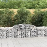 Arched Gabion Baskets 5 pcs 300x50x60/80 cm Galvanised Iron