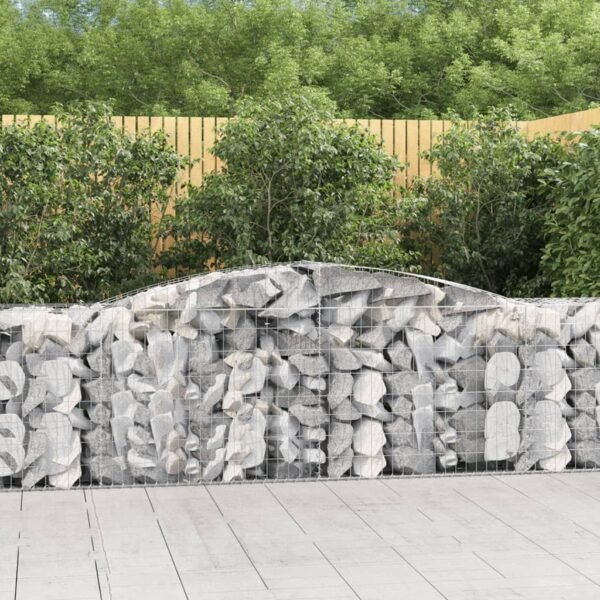 Arched Gabion Baskets 8 pcs 400x50x80/100 cm Galvanised Iron