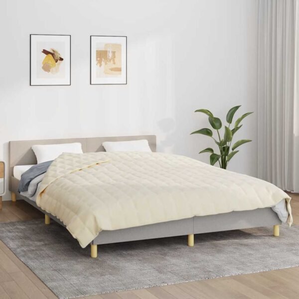 Weighted Blanket Light Cream 200x200 cm 9 kg Fabric