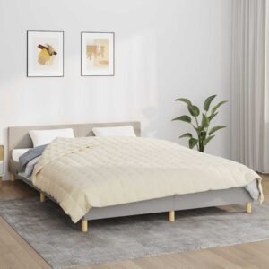 Weighted Blanket Light Cream 200x200 cm 13 kg Fabric