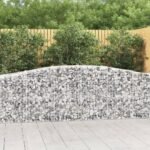 Arched Gabion Basket 400x50x80/100 cm Galvanised Iron