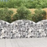 Arched Gabion Basket 150x30x80/100 cm Galvanised Iron