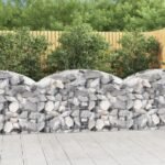 Arched Gabion Basket 150x50x80/100 cm Galvanised Iron
