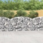 Arched Gabion Basket 200x30x100/120 cm Galvanised Iron
