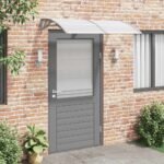 Door Canopy Grey 150x100 cm Polycarbonate
