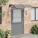 Door Canopy Black 150x100 cm Polycarbonate