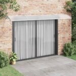 Door Canopy Grey 400x100 cm Polycarbonate
