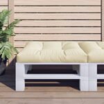 Pallet Cushion Cream 70x70x12 cm Fabric