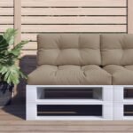 Pallet Cushions 2 pcs Taupe Fabric