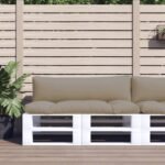 Pallet Cushions 2 pcs Taupe Fabric