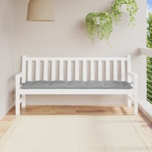 Garden Bench Cushion Grey 180x50x7 cm Oxford Fabric