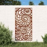 Garden Wall Decoration 105x55 cm Corten Steel Shell Design