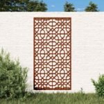 Garden Wall Decoration 105x55 cm Corten Steel Moorish Design