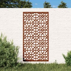 Garden Wall Decoration 105x55 cm Corten Steel Moorish Design