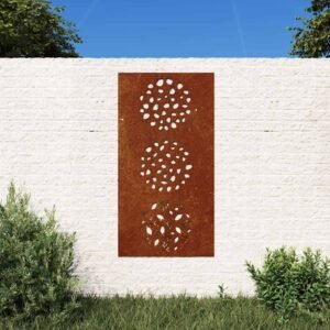Garden Wall Decoration 105x55 cm Corten Steel Leaf Design