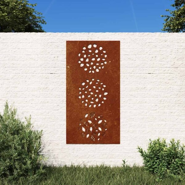 Garden Wall Decoration 105x55 cm Corten Steel Leaf Design