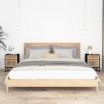 Bedside Cabinets 2 pcs Black 40x30x55.5 cm Engineered Wood&Iron