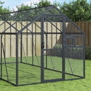 Aviary Anthracite 1.79x6x1.85 m Aluminium