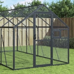 Aviary Anthracite 1.79x10x1.85 m Aluminium