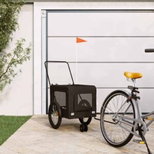 Pet Bike Trailer Black Oxford Fabric and Iron