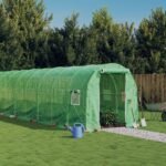 Greenhouse with Steel Frame Green 12 m² 6x2x2 m