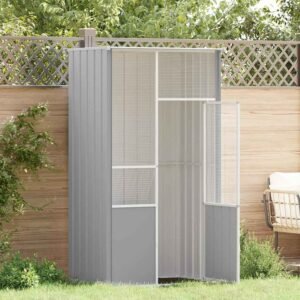 Bird Cage Grey 115x78x200 cm Galvanised Steel