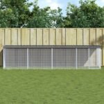 Chicken Cage with Roof Anthracite 403x98x90 cm Galvanised Steel