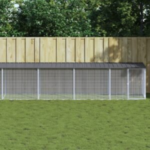 Chicken Cage with Roof Anthracite 803x98x90 cm Galvanised Steel